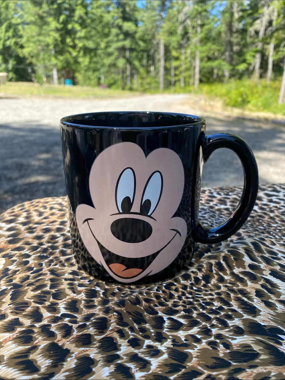 Mickey & Minny Mouse Black Ceramic Coffee Mug